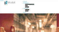 Desktop Screenshot of believeacademy.com